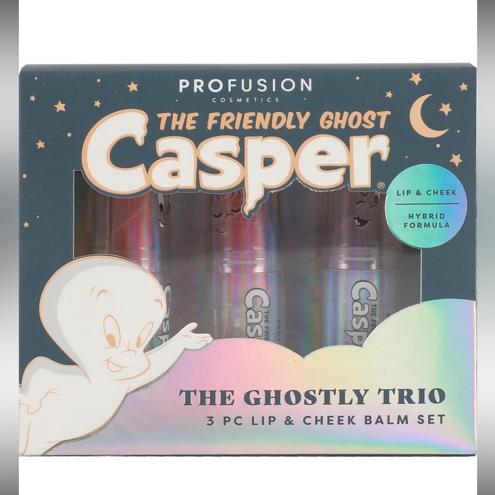 Profusion Cosmetics Casper the friendly ghost ghostly trio lip & cheek balm set